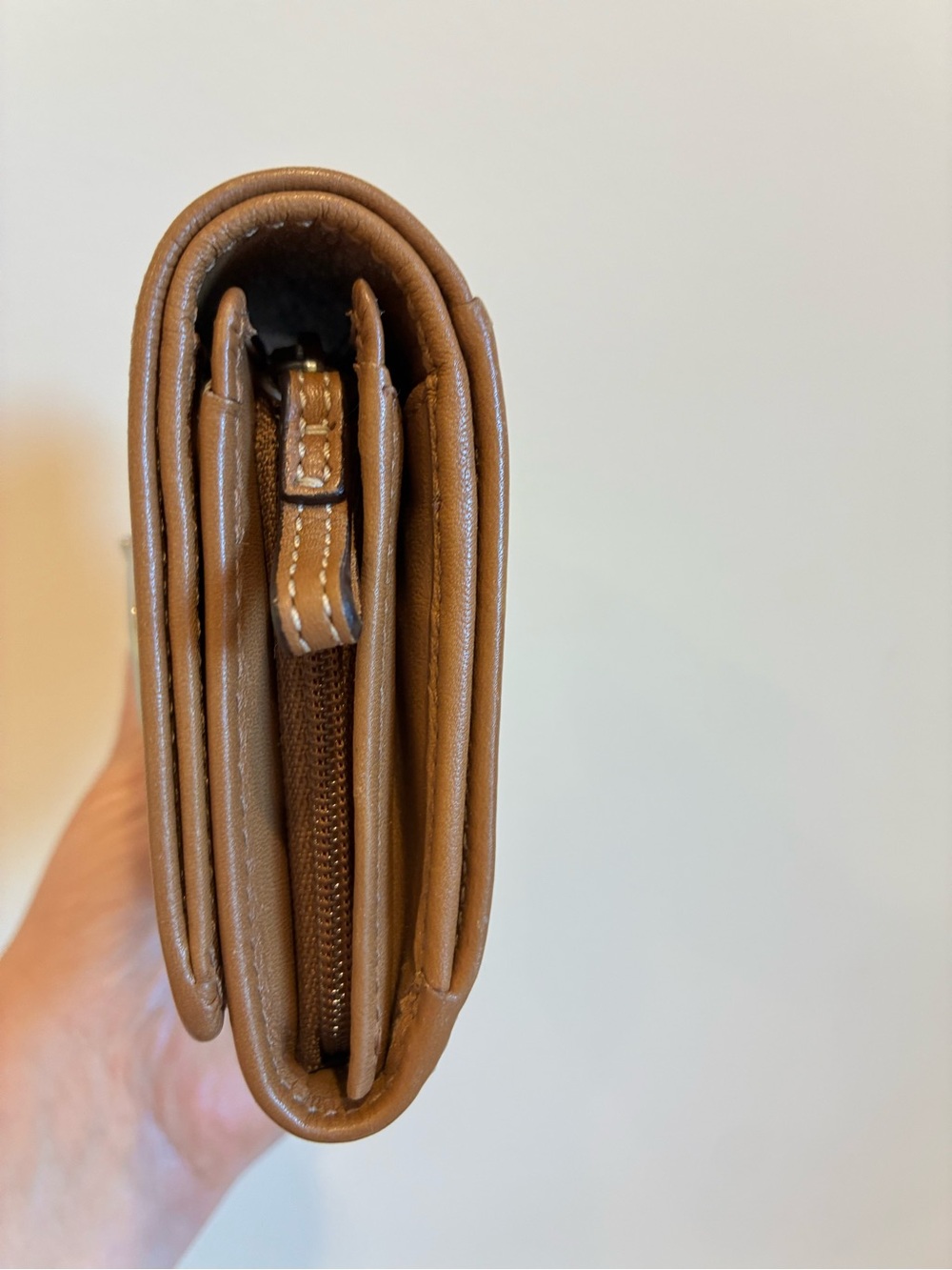 Coach Brown/Tan Leather Buckle Wallet Clutch Y2K Vintage Soho - Picture 3 of 12